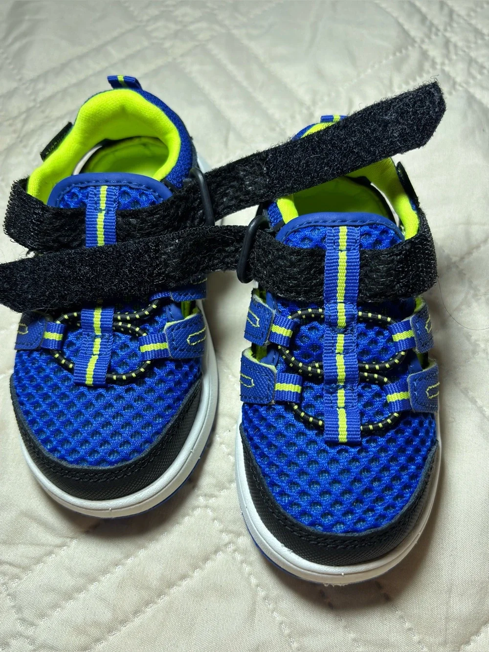 Stride Rite 360 5W Blue and Neon Yellow/Green Sneaker Sandals